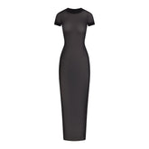 MESH COVER-UPS LONG DRESS | ONYX