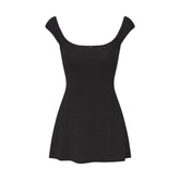 LOGO POINTELLE MINI DRESS | SOOT
