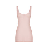 SHEER RIB MINI SLIP DRESS | MORGANITE