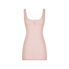 SHEER RIB MINI SLIP DRESS | MORGANITE