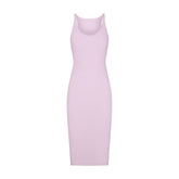 COTTON RIB TANK MIDI DRESS | SUGAR PLUM