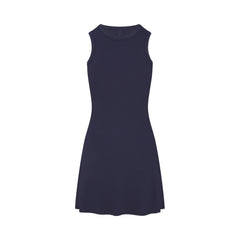 COTTON RIB TANK DRESS | NAVY