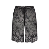 ULTRA FINE LACE LONG SHORT | OBSIDIAN