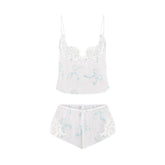SKIMS ROMANCE CAMI AND SHORT SET | IVORY PEARL BOWS PRINT