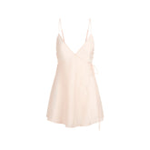 SKIMS ROMANCE WRAP MINI SLIP DRESS | PRIMROSE