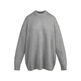 CASHMERE OVERSIZED SWEATER | DARK HEATHER GREY