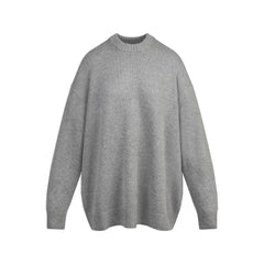 CASHMERE OVERSIZED SWEATER | DARK HEATHER GREY
