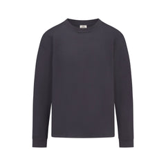 HEAVYWEIGHT COTTON MENS RELAXED LONG SLEEVE T-SHIRT | RAVEN