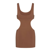 COTTON JERSEY CUT OUT MINI DRESS | JASPER