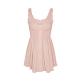 POPLIN APPAREL MINI SMOCKED DRESS | DUSTY PINK