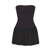POPLIN APPAREL MINI TUBE DRESS | ONYX