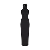 SMOOTH LAYERS CONVERTIBLE LONG DRESS | OBSIDIAN