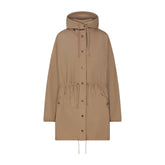 WOVEN COTTON OVERSIZED ANORAK | DESERT