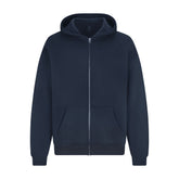 FLEECE LOUNGE MENS RELAXED ZIP UP HOODIE | NAVY