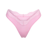 FITS EVERYBODY LACE DIPPED THONG | BUBBLE GUM TONAL