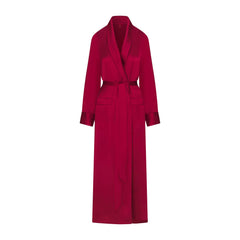 WOVEN SHINE LONG ROBE | BRICK