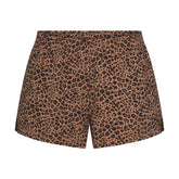 COTTON JERSEY LOOSE SHORT | SIENNA NATURAL LEOPARD