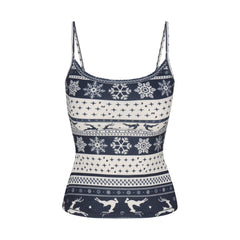 LOGO PLUSH POINTELLE CAMI | NAVY DEER FAIR ISLE