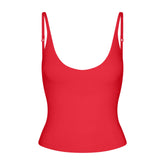 SMOOTH LAYERS SCOOP NECK CAMI | CARMINE