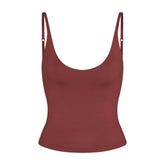 SMOOTH LAYERS SCOOP NECK CAMI | HENNA