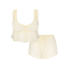 SKIMS ROMANCE BABYDOLL AND SHORT SET | BUTTER