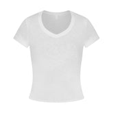 WORN IN JERSEY BABY V NECK TEE | SNOW