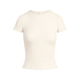 FEATHERWEIGHT CASHMERE TEE | EGRET