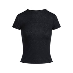 FEATHERWEIGHT CASHMERE TEE | ONYX