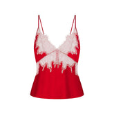 SILK LACE CAMI | RUBY CONTRAST