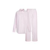 COTTON POPLIN OVERSIZED SLEEP SET | CHERRY BLOSSOM STRIPE