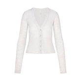FEATHERWEIGHT CASHMERE CARDIGAN | LIGHT HEATHER GREY