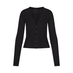 FEATHERWEIGHT CASHMERE CARDIGAN | ONYX