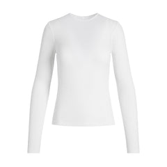SHEER RIB LONG SLEEVE T-SHIRT | SNOW