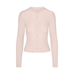 SHEER MODAL CARDIGAN WITH COVERED BUTTONS | PRIMROSE