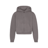 BOYFRIEND FLEECE ZIP UP HOODIE | SHADOW