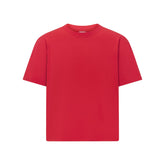 HEAVYWEIGHT COTTON MENS RELAXED CROPPED CREWNECK | WASHED RED