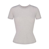 SHEER MODAL LONG T-SHIRT | HEATHER GREY