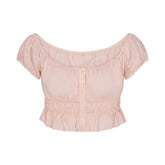 POPLIN APPAREL OFF THE SHOULDER TOP | DUSTY PINK