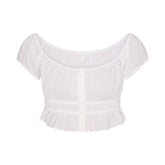 POPLIN APPAREL OFF THE SHOULDER TOP | SNOW