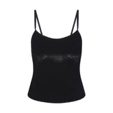 LACE KNIT TANK | OBSIDIAN