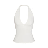 SMOOTH LAYERS HALTER TOP | EGRET