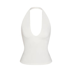 SMOOTH LAYERS HALTER TOP | EGRET