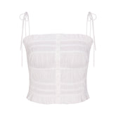 POPLIN APPAREL RUFFLE CAMI | SNOW