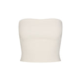 REFINED KNIT TUBE TOP | EGRET
