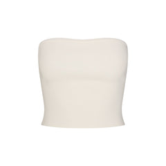 REFINED KNIT TUBE TOP | EGRET