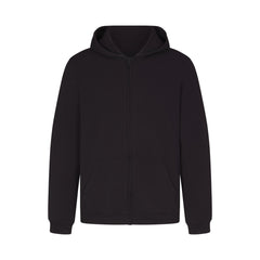 JERSEY LOUNGE MENS ZIP UP HOODIE | OBSIDIAN