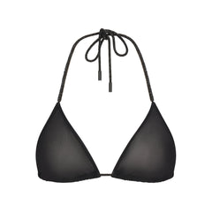 RHINESTONE KNIT TRIANGLE BRALETTE | ONYX