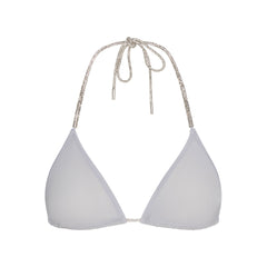 RHINESTONE KNIT TRIANGLE BRALETTE | ZEN BLUE