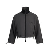 OUTDOOR FLEECE CROPPED 3/4 SLEEVE JACKET | ASH