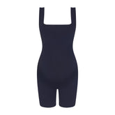 COTTON JERSEY MATERNITY ONESIE | NAVY